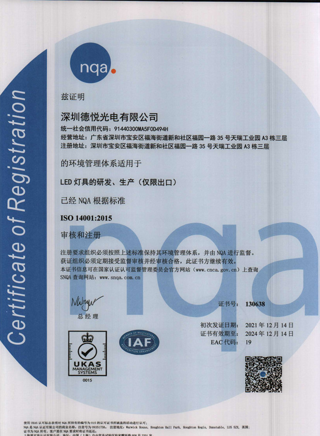 CHINA DUALRAYS LIGHTING Co.,LTD. Certificaten